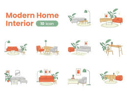 2d Modern Home Interior Pack Concept