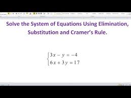 Solve The System Of Equations Using