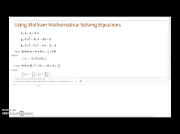 Mathematica Solving Equations