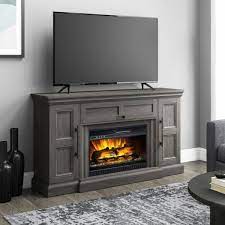 60in Media Gray Fireplace Whalen