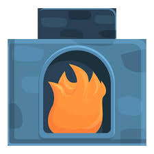 Home Fireplace Icon Cartoon