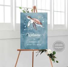 Under The Sea Baby Shower Welcome Sign