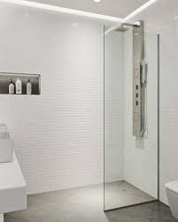 Shower Glass Partition Enclosure At