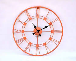 Red Mechanical Simple Wall Clock For