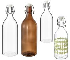 Glass Water Bottle With Stopper Clip