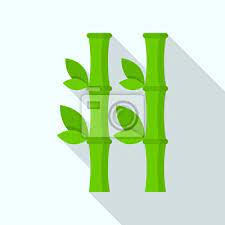 Bamboo Plant Icon Flat Ilration Of