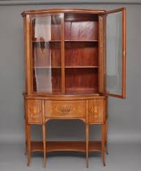Antique Mahogany Inlaid Display Cabinet