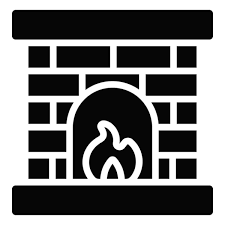 Fireplace Trendy Icon Glyph Style