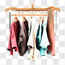 Colorful Clothing On A Clothes Rack Png