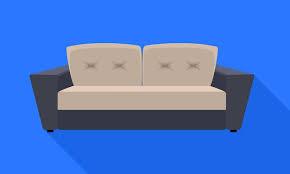 Modern Sofa Icon Flat Ilration Of