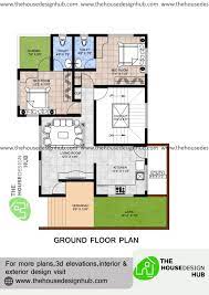 2 Bhk House Plan In 1350 Sq Ft