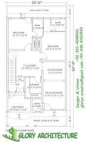 30x60 House Plan Elevation 3d View