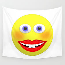 Smiling Mouth Wall Tapestry