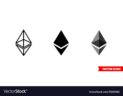 Ethereum Icon 3 Types Color Black And