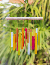 Glass Wind Chime Autumn Fall Colours