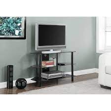 36 In Black Metal Tv Stand Fits Tvs Up
