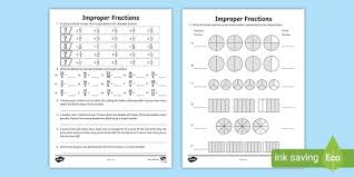 Improper Fractions And Mixed Numbers