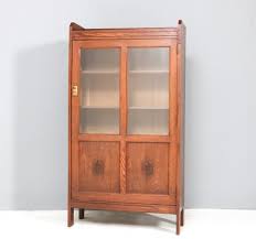 Art Nouveau Oak One Door Bookcase