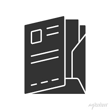 Document Folder Paper Case Glyph Icon