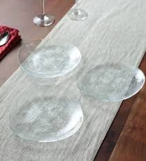 Transpa Solid Snacks Glass Plates