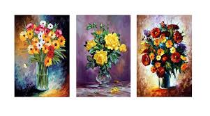 Sticker Studio Colorful Flowers Canvas