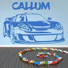 Personalised Name Sports Car Wall Sticker