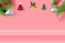 Pink Pastel Background Xmas Text