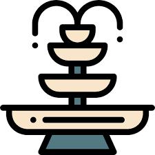 Fountain Detailed Rounded Lineal Color Icon