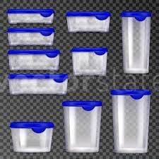 Plastic Food Containers Icon Set