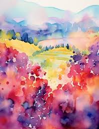 Painting Of A Colorful Landscape