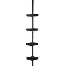 Matte Black Tension Corner Shower Caddy