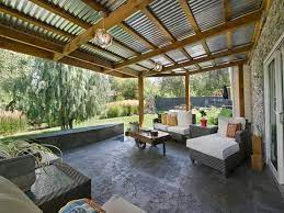 Corrugated Metal Porch Roof Patio