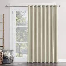 Sun Zero Preston Blackout Grommet Patio Panel Beige Khaki