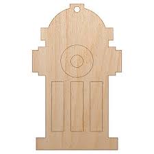 Fire Hydrant Icon Unfinished Craft Wood