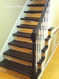 Stair Redo With Painted Treads And