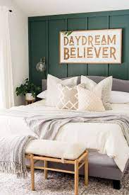 Green Accent Wall In The Bedroom
