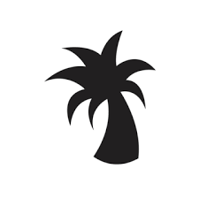 Palm Tree Black And White Vector Png