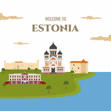 Estonia Country Magnet Design Template