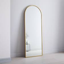 Metal Frame Arched Floor Mirror 28 W