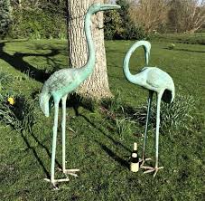 Japanese Bronze Life Size Cranes