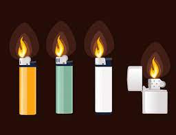 Gas Lighter Ilrations Stock Gas