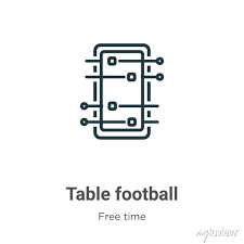 Table Football Outline Vector Icon