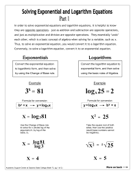 In Order To Solve Exponential Equations