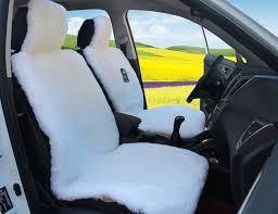 White Sheepskin Car Seat Covers
