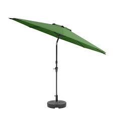 Tilting Green Fabric Patio Umbrella