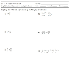 Simplify Rational Expressions