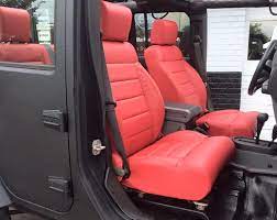 Custom Red Leather Seat Covers Upgrade