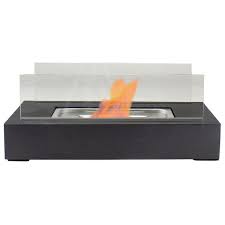 Northlight 13 75 Bio Ethanol Ventless Portable Tabletop Fireplace With Flame Guard Black