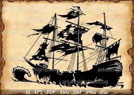 Vector Pirate Ship Ai Eps Svg Dxf