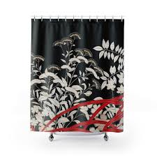 Red Shower Curtain Black Shower